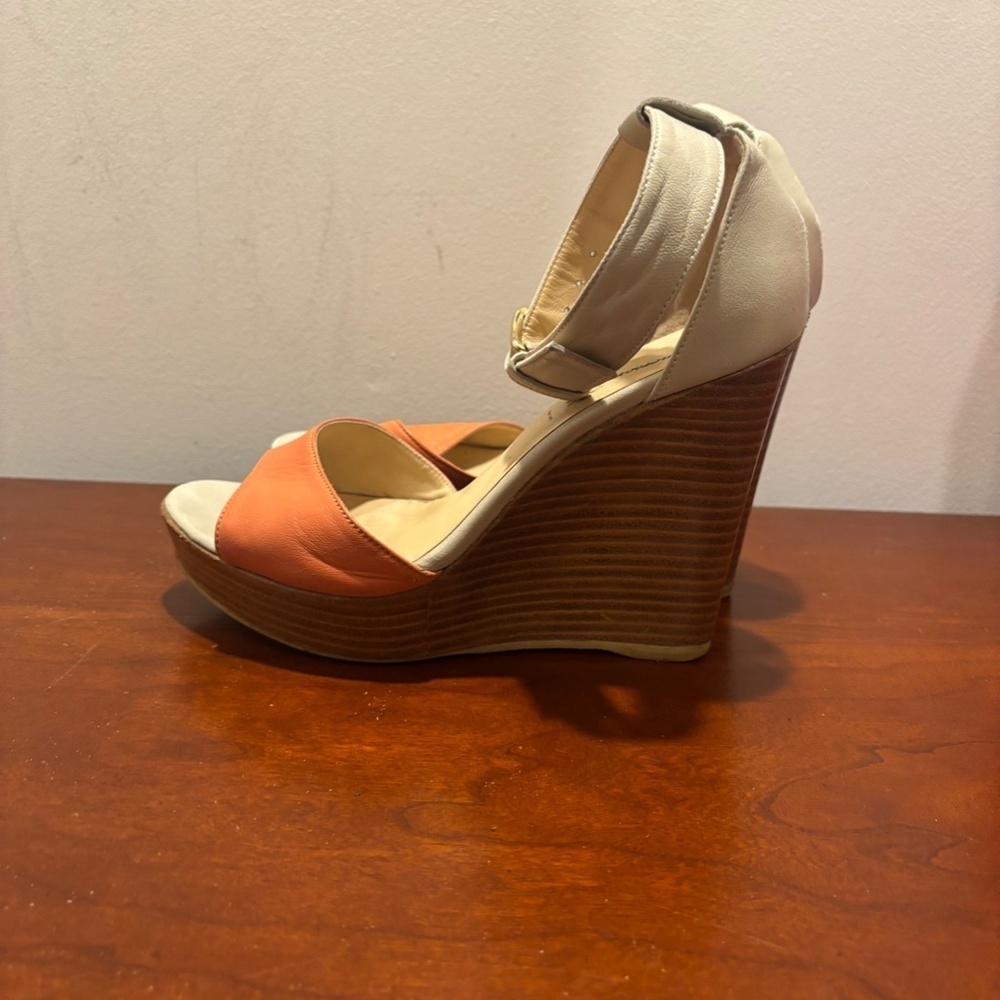 Emerson Fry Color Block Open Toe Wedges - Picture 4 of 14